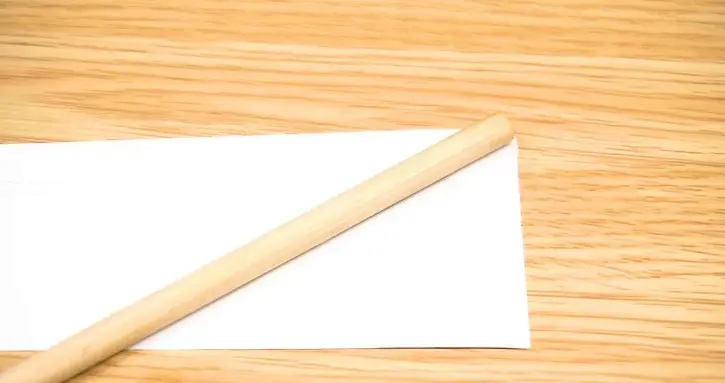 Homemade paper straws step 3