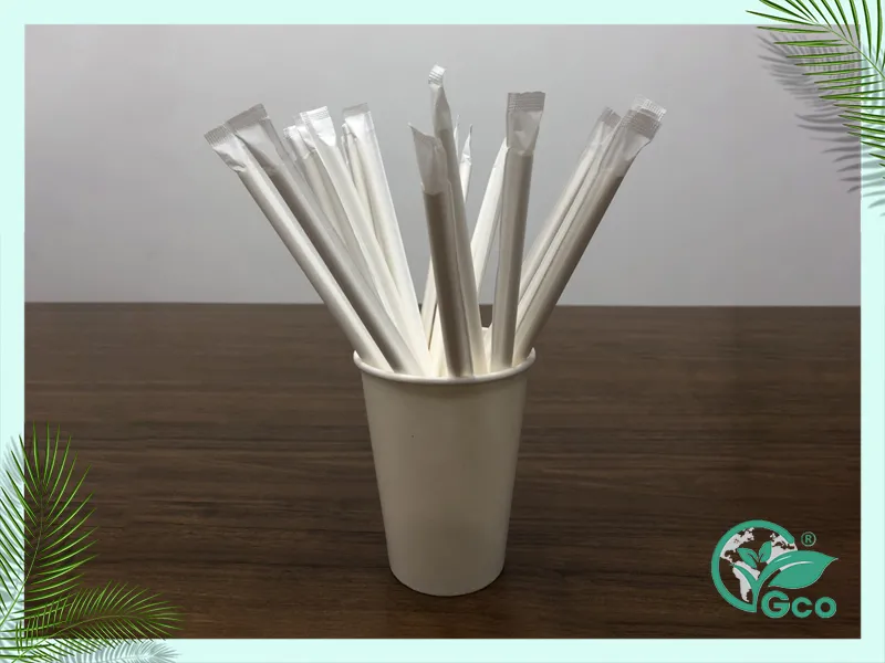 Paper straws 1 layer size 8 covered with film