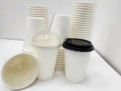 White 2-layer paper cup
