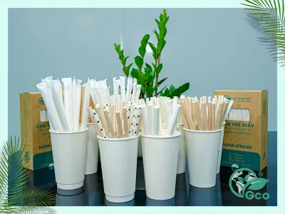 GCO paper straws of all sizes
