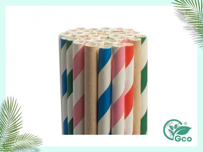 Colorful paper straws