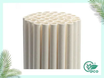 White paper straws size 6